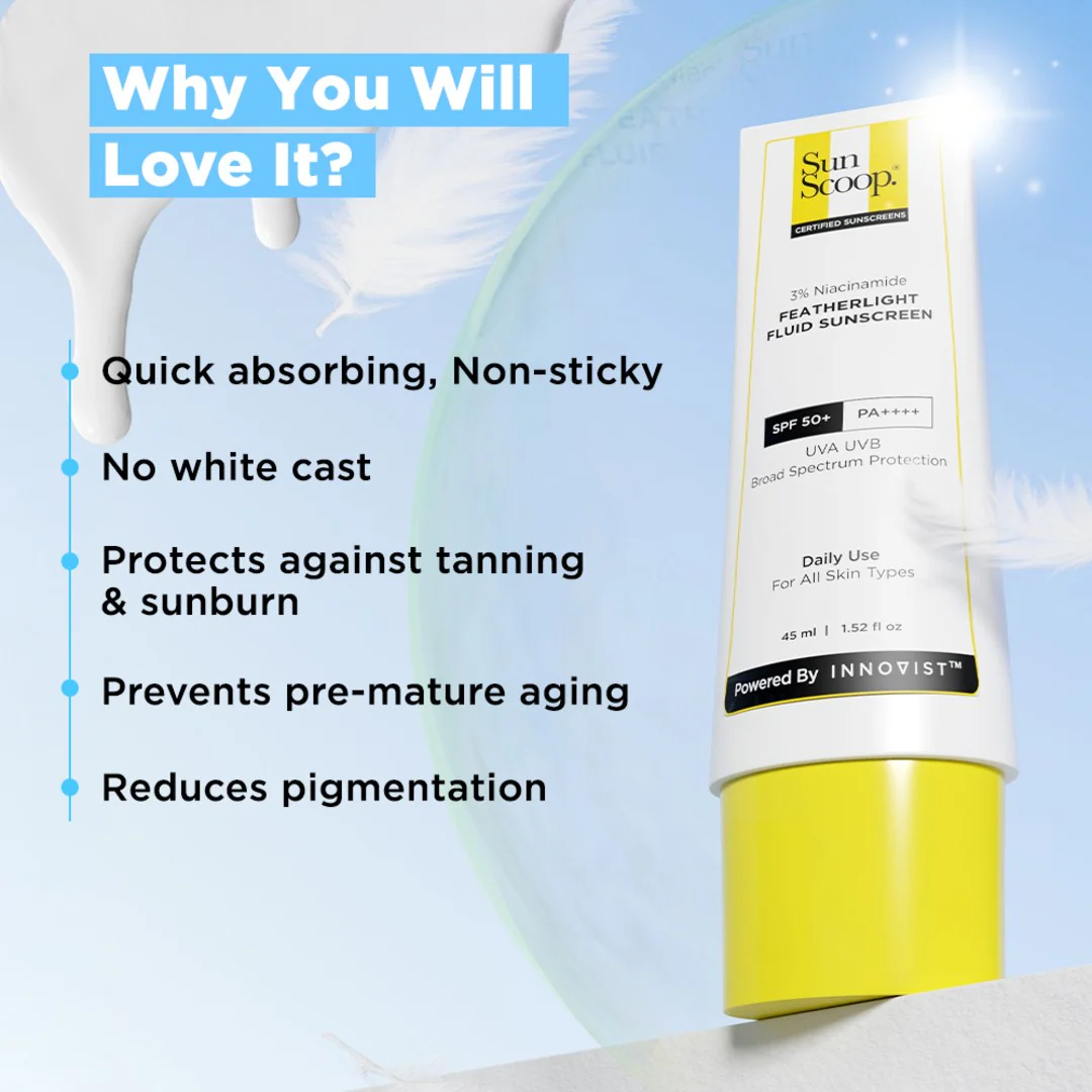 3% Niacinamide Featherlight Fluid Sunscreen SPF 50+ PA++++ (45 ml) + Hydrating Fluid Sunscreen for Face and Body SPF 60 PA++++ (125 ml) duo - Image 7