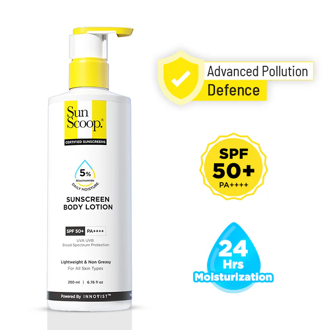 5% Niacinamide Sunscreen Body Lotion| SPF 50+ PA++++| In-Vivo Tested - 200ml - Image 7
