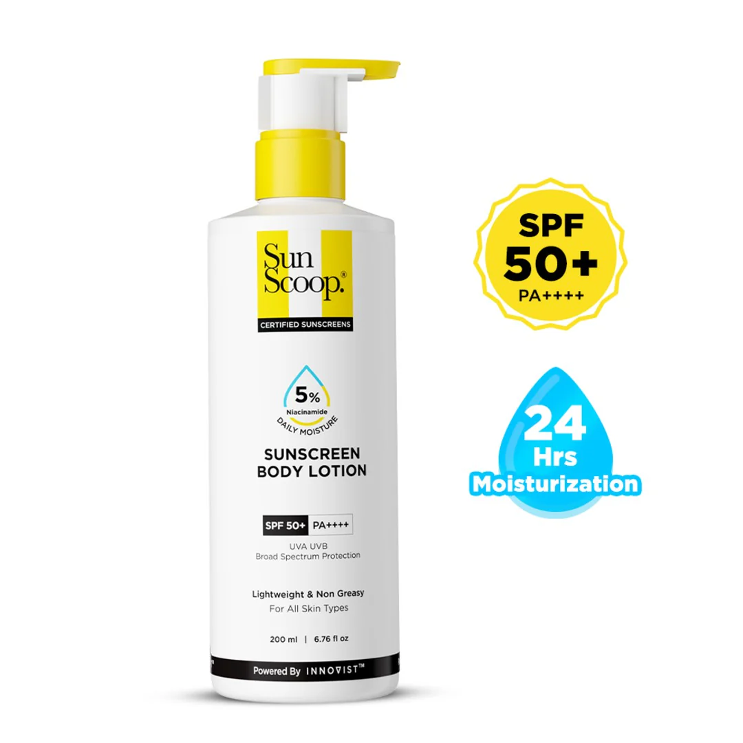 5% Niacinamide Sunscreen Body Lotion| SPF 50+ PA++++| In-Vitro Tested - 200ml | Pack of 2 - Image 7