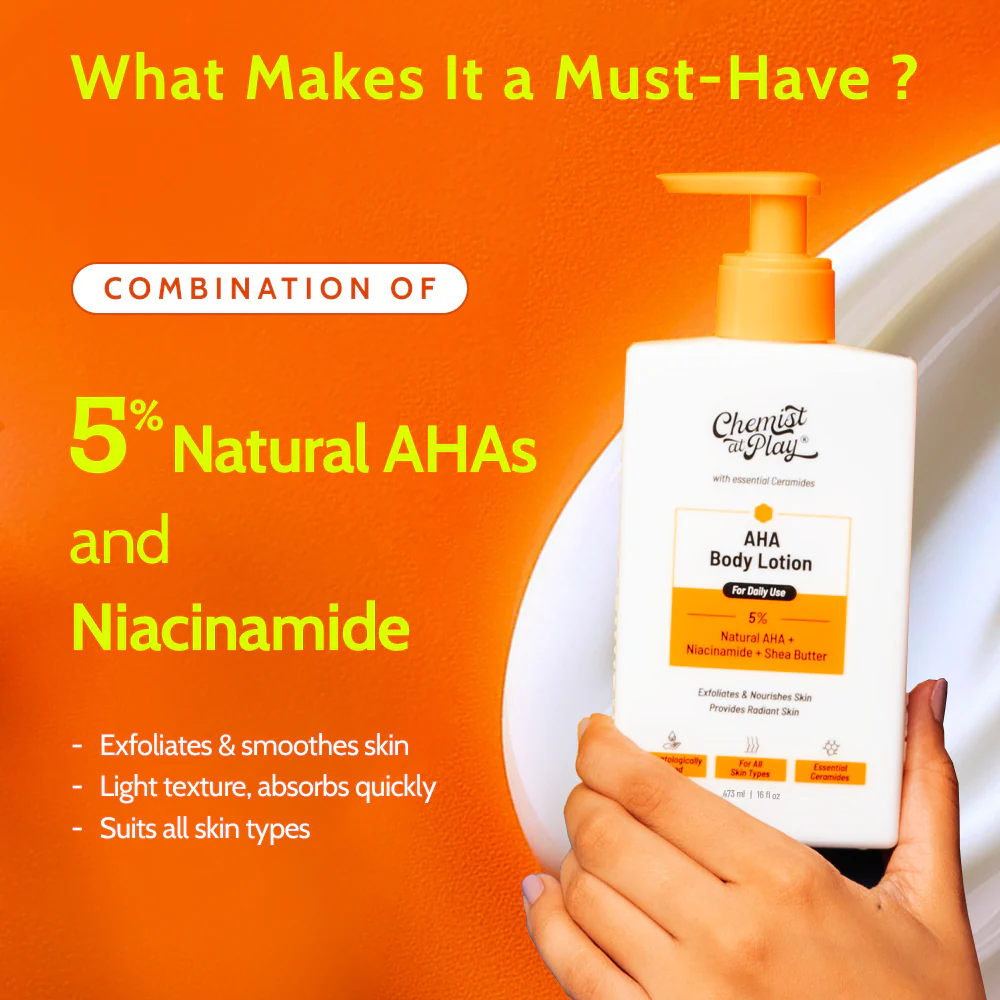 5% AHA Body Lotion with Niacinamide & Shea Butter - 473 ml - Image 3