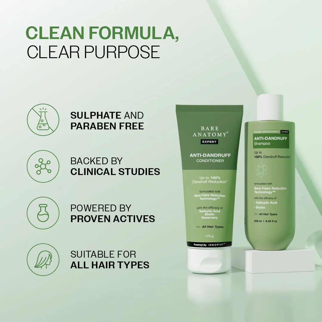 Anti-Dandruff Shampoo (250 ml) & Conditioner (175 gm) Combo with Salicylic Acid & Rosemary - Image 7