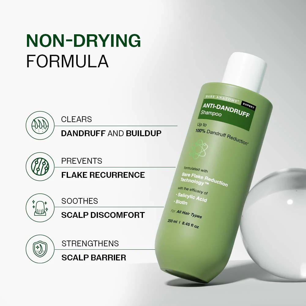 Anti Dandruff Shampoo with Salicylic Acid, Piroctone Olamine & Biotin - 250 ml | Pack of 2 - Image 7