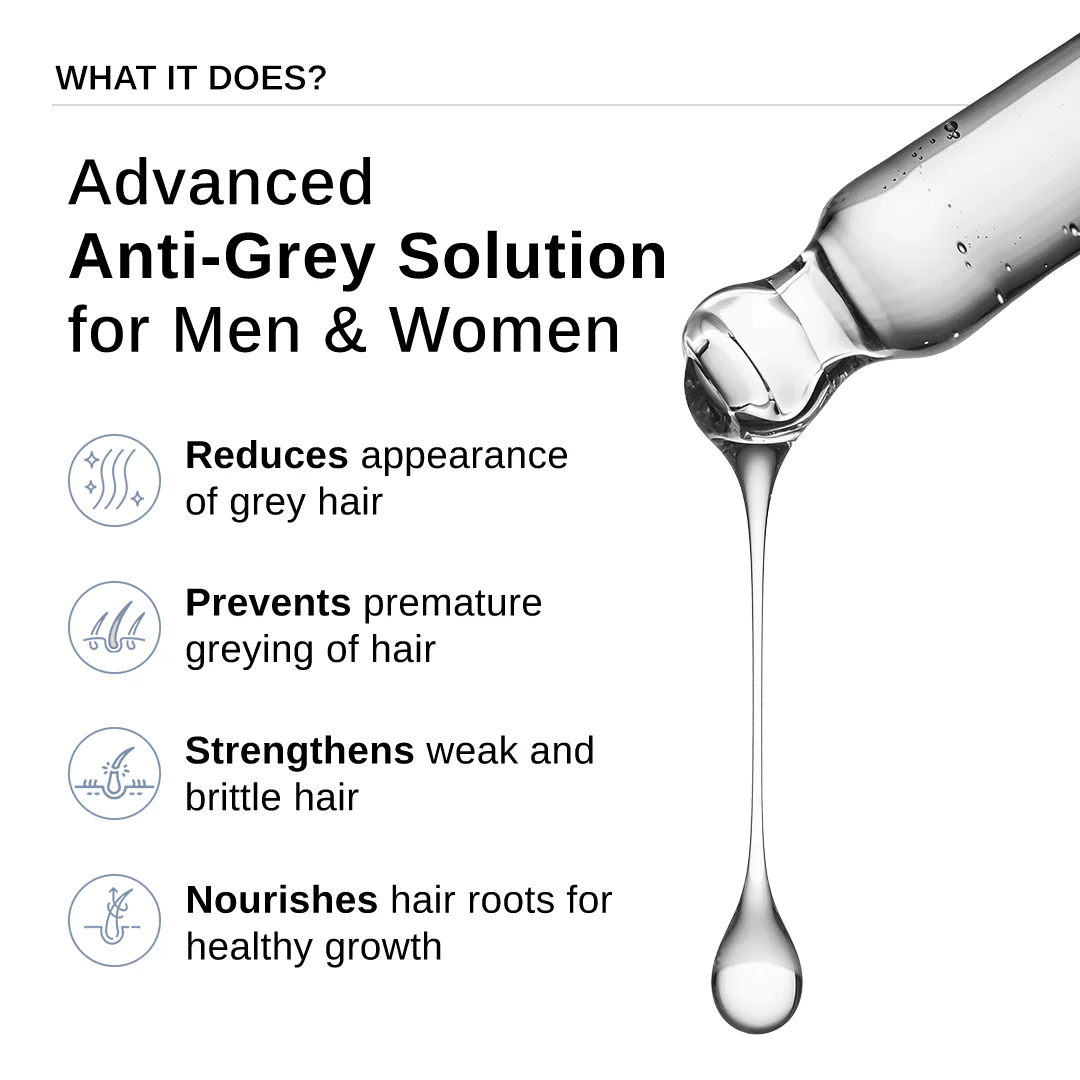 Anti-Grey Serum (50 ml) & Anti-Dandruff Shampoo (250 ml) Combo - Image 7