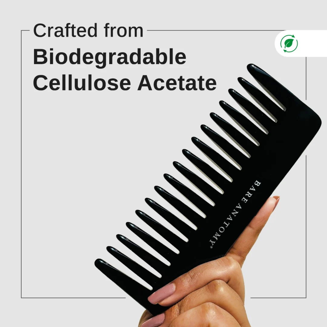 Bare Anatomy Handcrafted Wide Tooth Hair Comb - Image 6