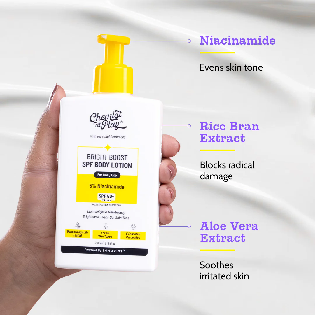 Bright Boost SPF Body Lotion with Niacinamide & SPF 50+ | 236 ml - Image 5