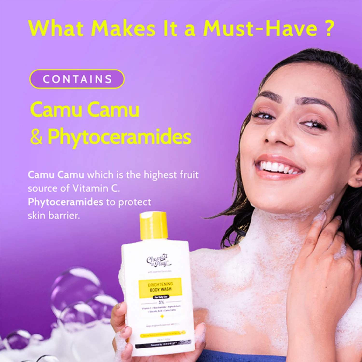Brighten & Protect Body Duo (Hydrating Fluid Sunscreen - 125 ml | Brightening Body Wash - 236 ml) - Image 4