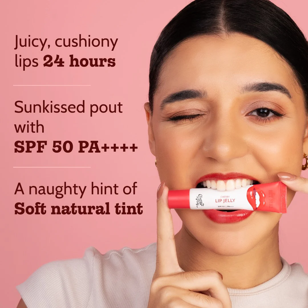 Ceramides + 2% Kojic Acid Tinted Lip Balm (Cherry) | SPF 50 PA++++ | 10 gm - Image 4
