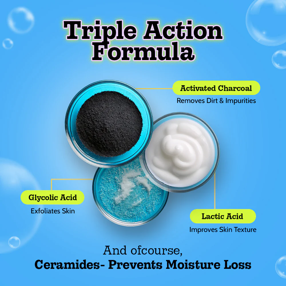 Deep Cleansing Body Wash with Activated Charcoal, Lactic & Glycolic Acid - 236 ml - Image 7