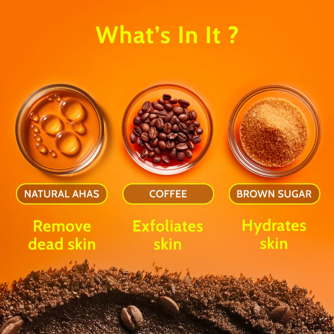 Exfoliating Body Scrub with Coffee & Brown Sugar - 75 gm - Image 3