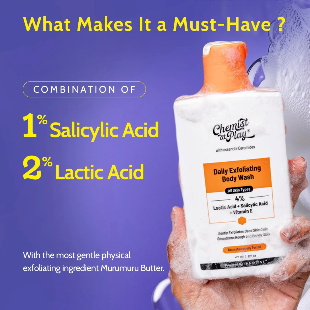 Exfoliating Body Wash with Lactic Acid & Salicylic Acid - 473 ml - Image 4