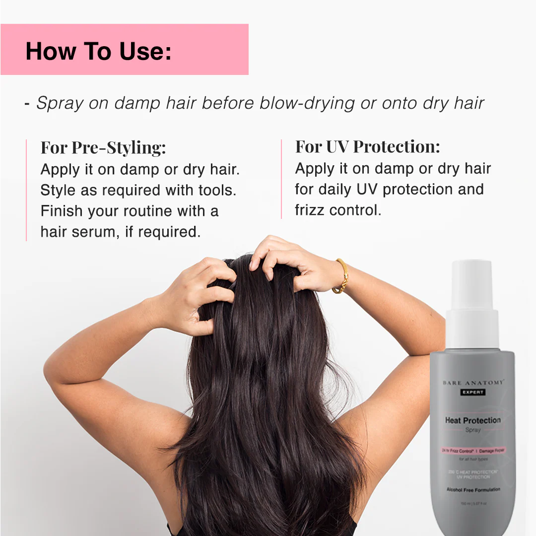 Heat Protection Hair Spray with 230°C Thermal Protection & Frizz Control - 150 ml - Image 5