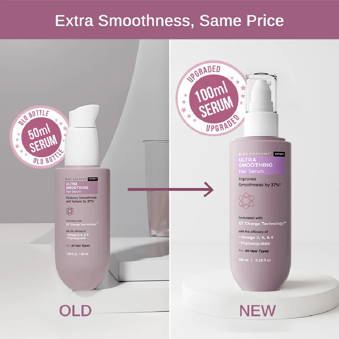 Ultra Smoothing Hair Serum with Vitamin E for Dry & Frizzy Hair | Improves Smoothness & Shine - 100 ml - Image 3