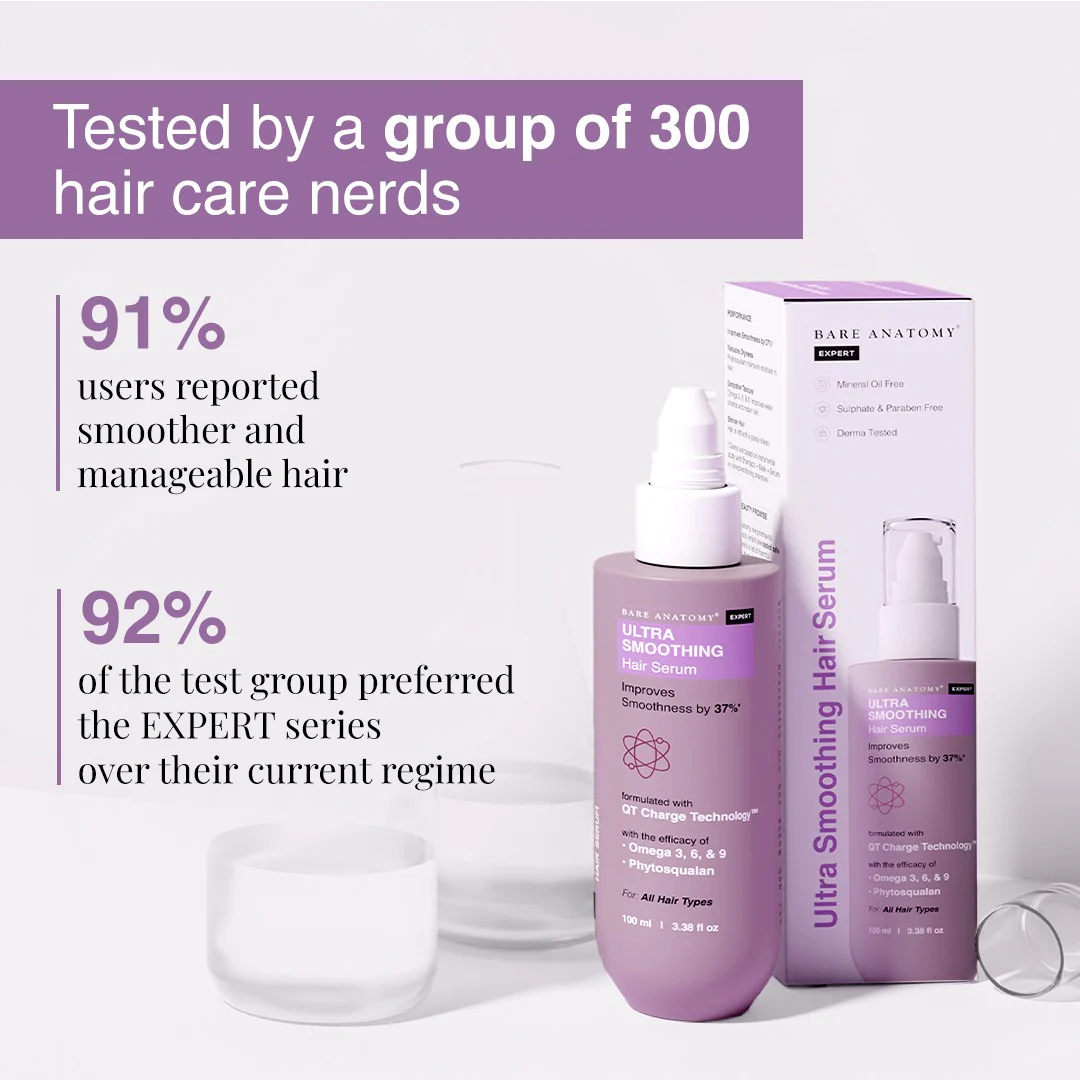 Ultra Smoothing Hair Serum with Vitamin E for Dry & Frizzy Hair | Improves Smoothness & Shine - 100 ml - Image 4