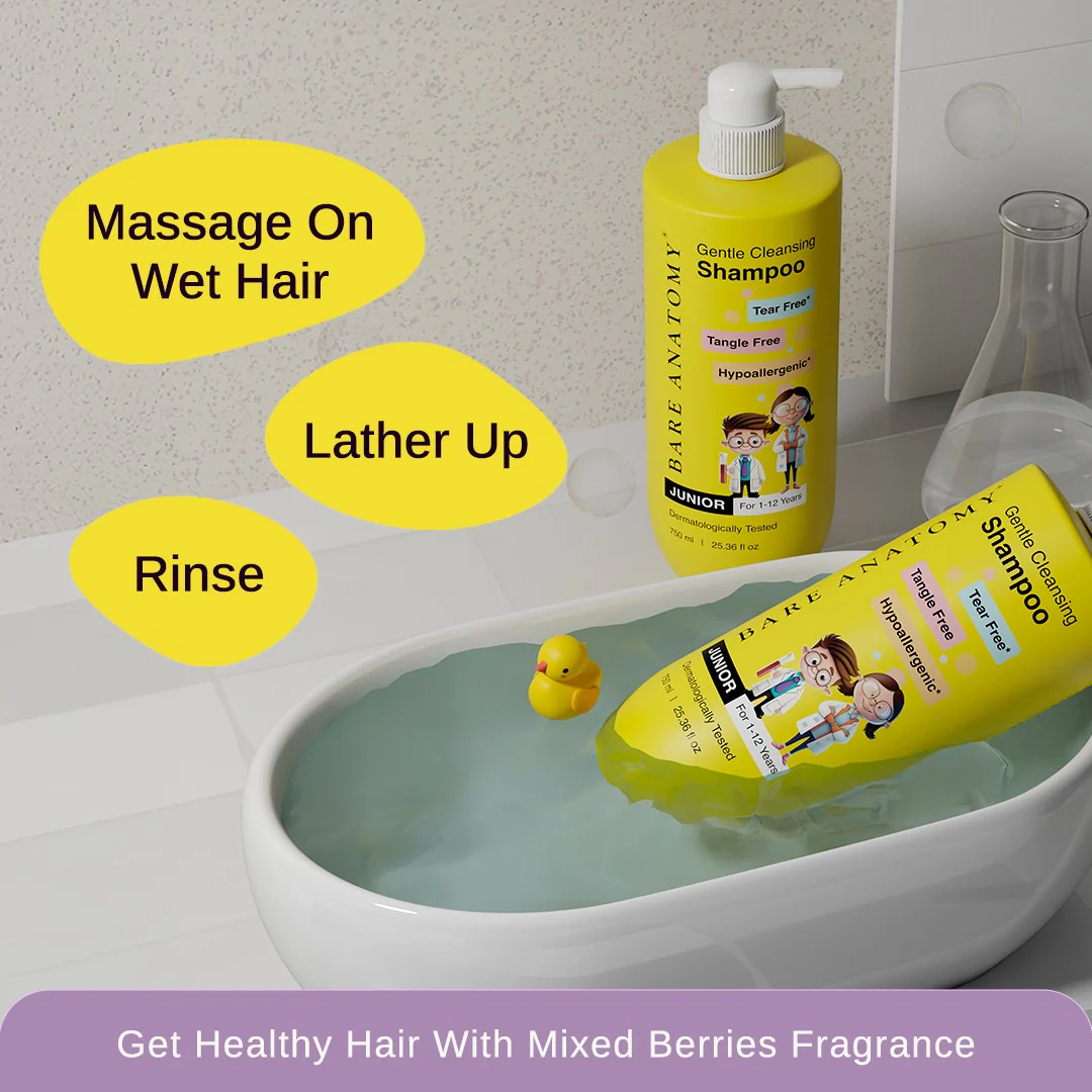 Gentle Cleansing Kids Shampoo (1 to 12 years) | Tear-free & Hypoallergenic pH 5.5 - 750 ml - Image 5