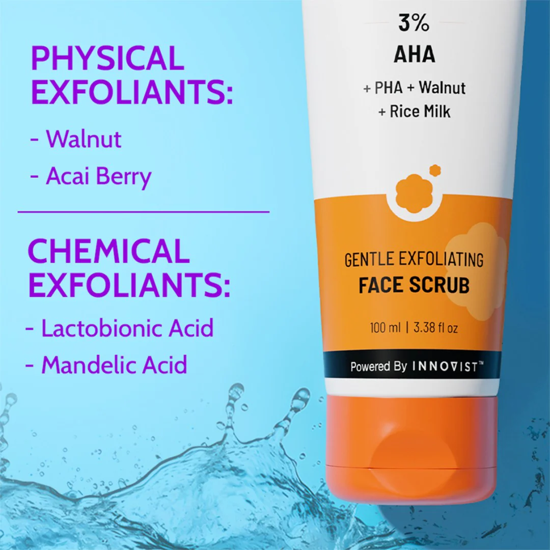 Gentle Exfoliating Face Scrub for Clear & Glowing Skin - 100 ml - Image 4