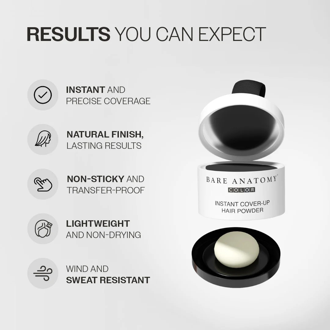 Instant Hair Cover-Up Powder (Black Color) - 4 gm - Image 4