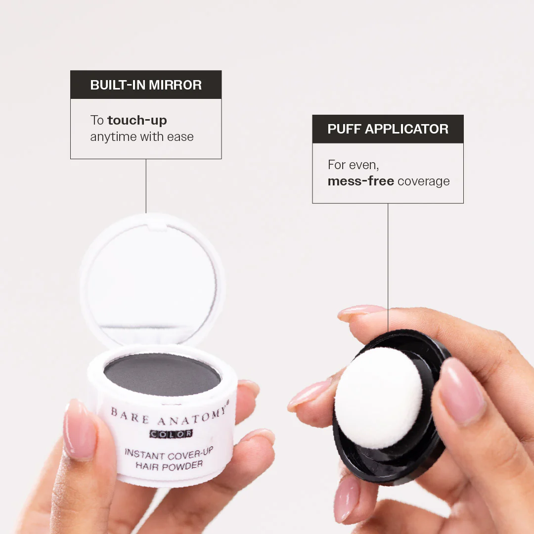 Instant Hair Cover-Up Powder (Black Color) - 4 gm - Image 9