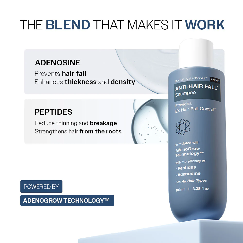 Anti-Hair Fall Shampoo with Adenosine & Peptides - 100 ml - Image 4