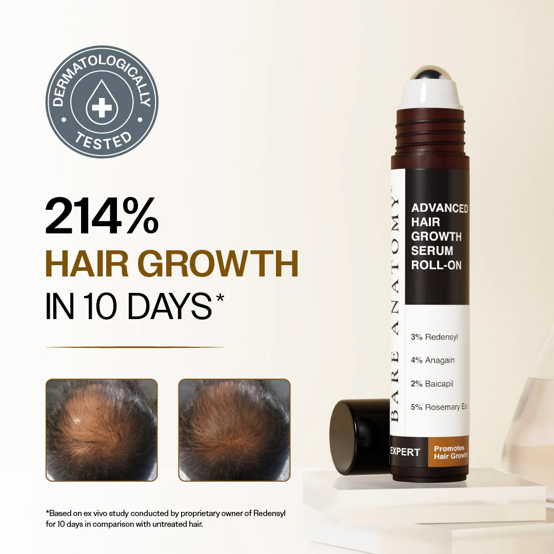 Hair Growth & Strength Combo (Hair Growth Serum Roll On - 25 ml | Anti-Hairfall Shampoo - 250 ml) - Image 4