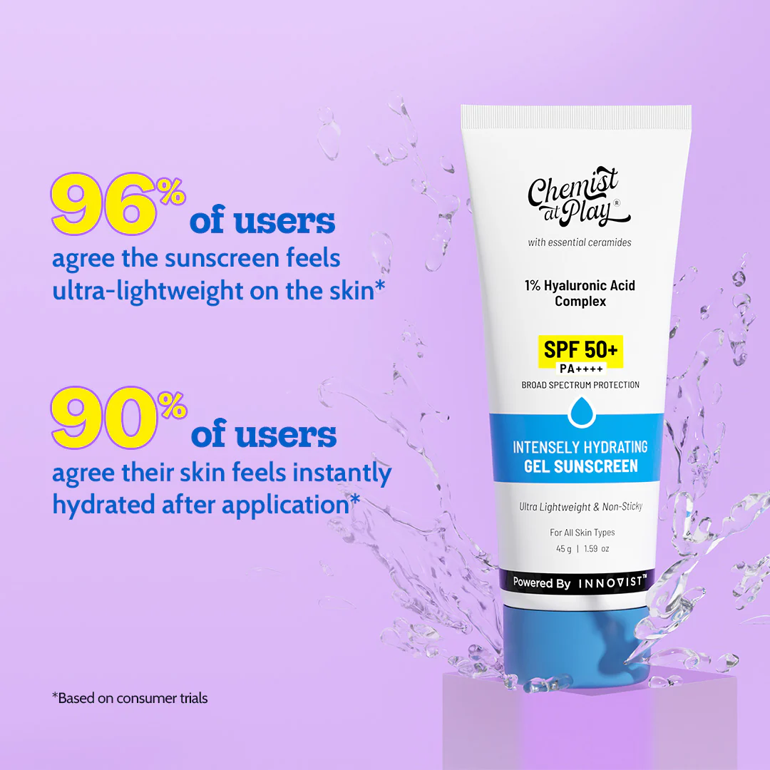 1% Hyaluronic Acid Gel Sunscreen SPF 50+ PA++++ | 45 gm - Image 5