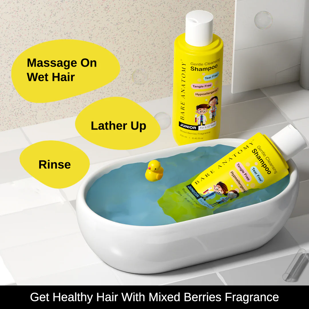 Gentle Cleansing Kids Shampoo (1 to 12 years) | Tear-free & Hypoallergenic pH 5.5 - 250 ml - Image 5