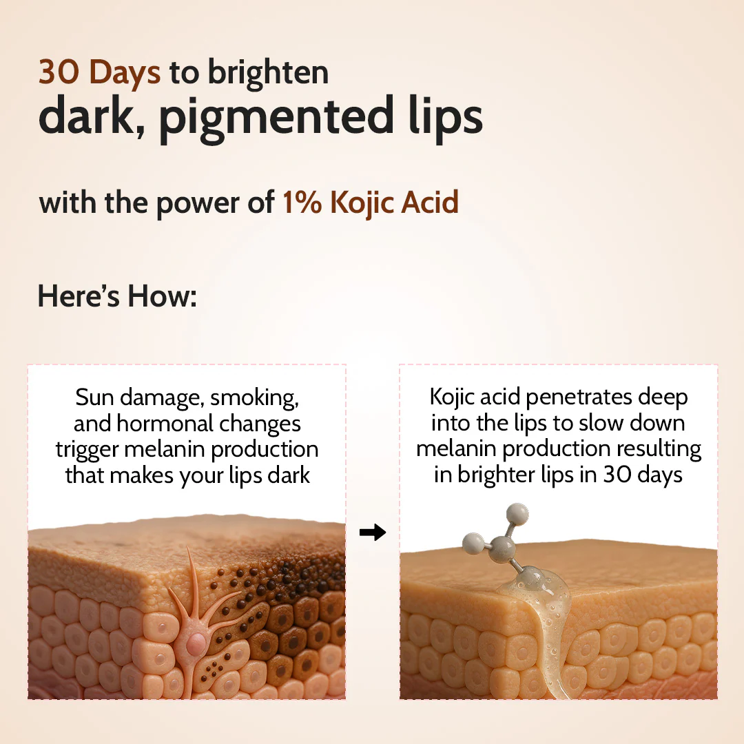 Natural Lip Balm for Chapped & Pigmented Lips | SPF 50 PA++++ & Kojic Acid | 4.5 gm - Image 4
