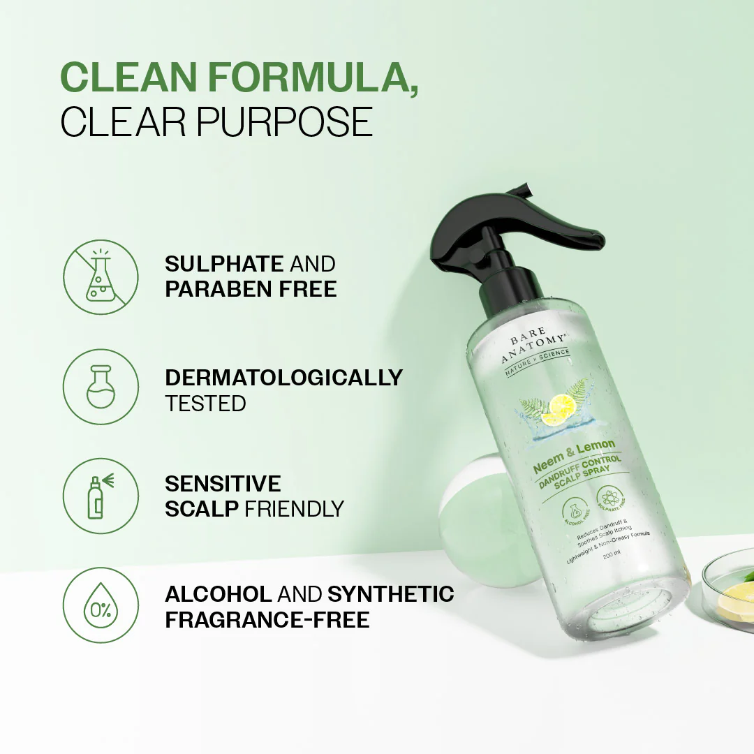 Neem & Lemon Dandruff Control Scalp Spray - 200 ml - Image 7