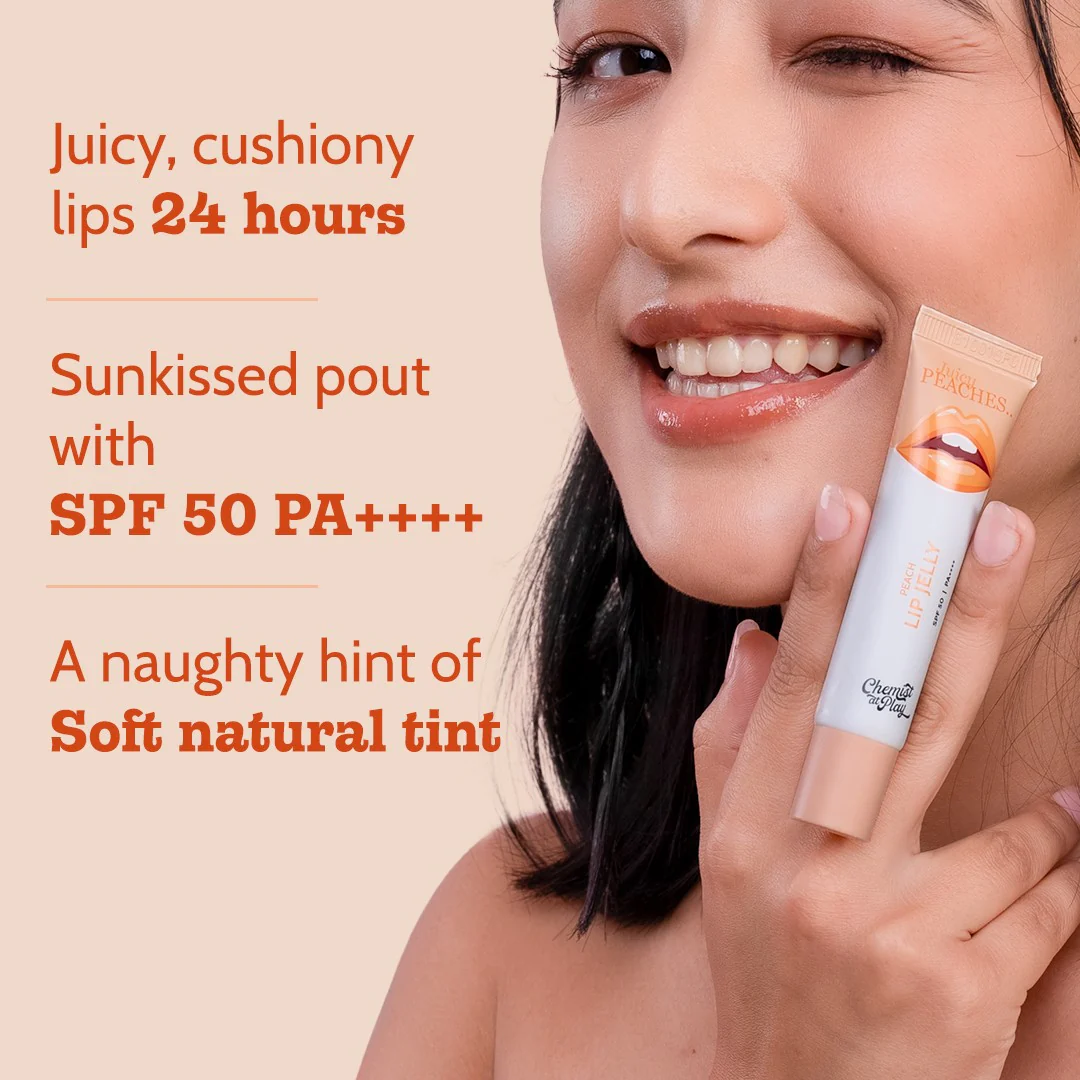 Ceramides + 2% Kojic Acid Tinted Lip Balm (Peach) | SPF 50 PA++++ | 10 gm - Image 3