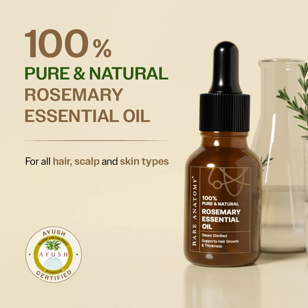 100% Pure & Natural Rosemary Essential Oil for Hair Growth & Thickness - 15 ml - Image 2