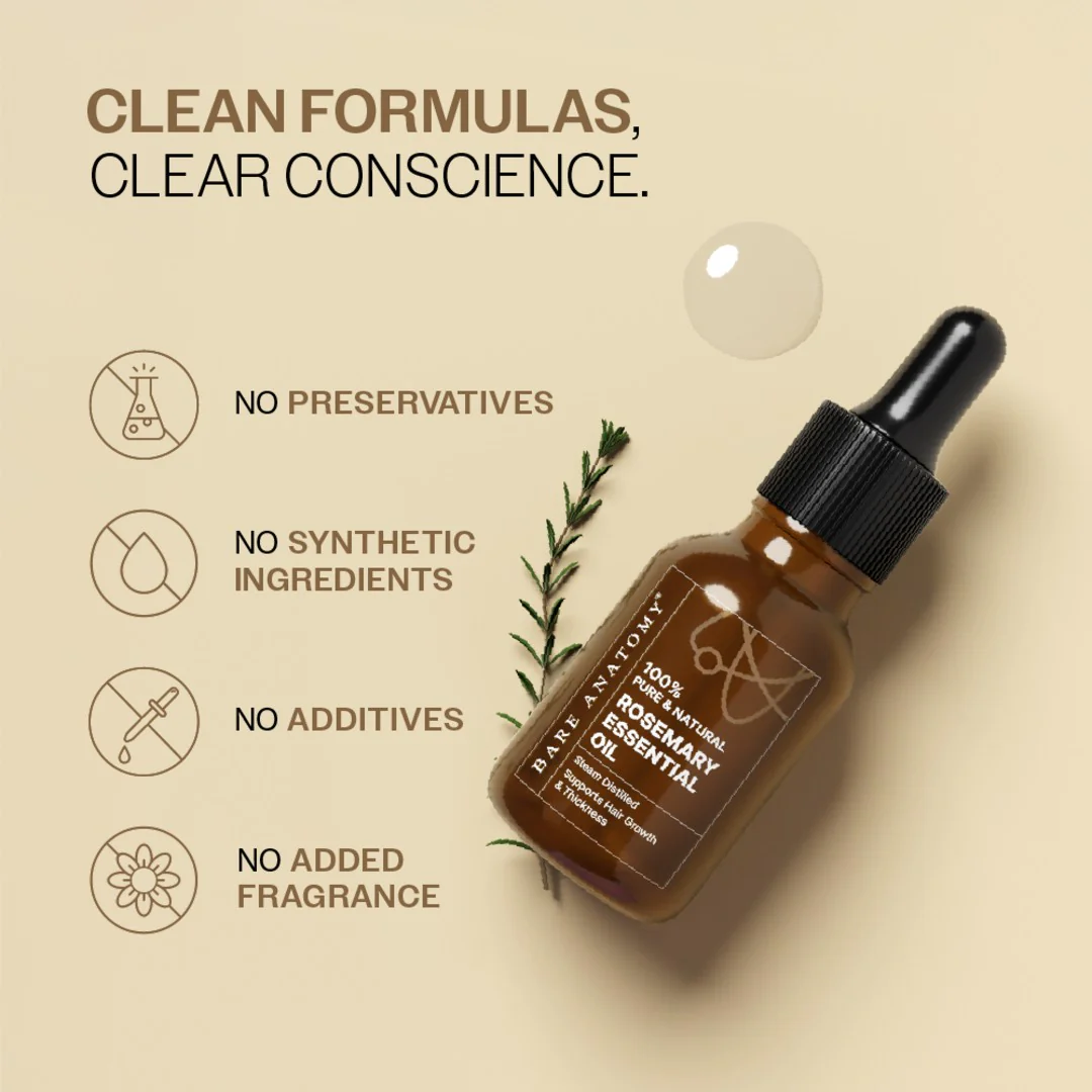 100% Pure & Natural Rosemary Essential Oil for Hair Growth & Thickness - 15 ml - Image 5