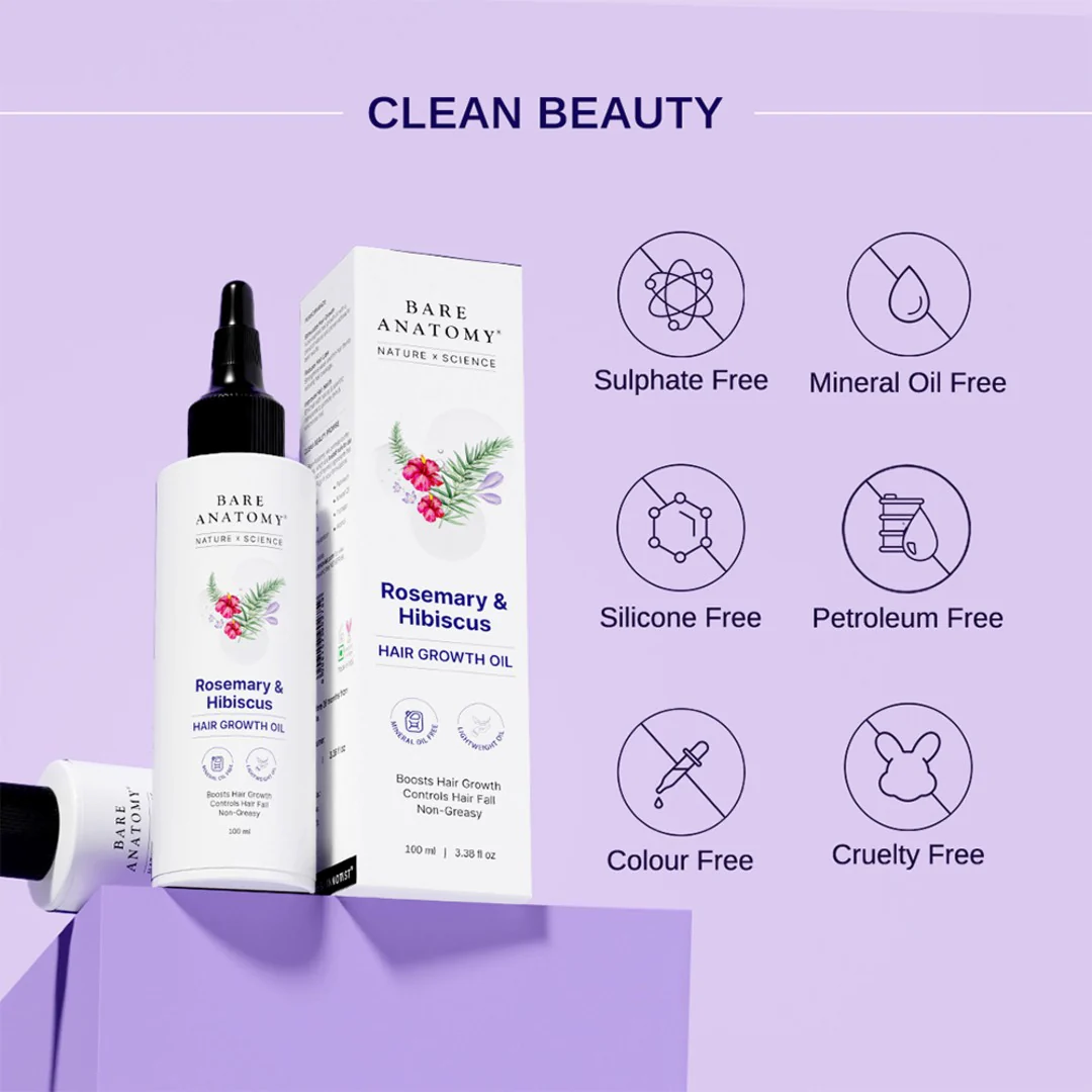 Rosemary & Hibiscus Hair Growth Oil with Redensyl & Biotin - 100 - Image 7