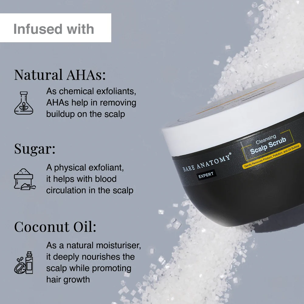Scalp Exfoliating Scrub (250 gm) and Anti-Dandruff Shampoo (250 ml) for Dandruff, Buildup & Scalp Exfoliation - Image 5