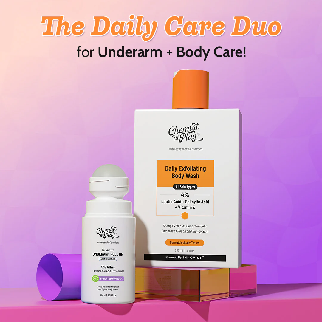 The Daily Care Duo (Exfoliating Body Wash - 236 ml | Tri-Active Underarm Roll On - 40 ml) - Image 2