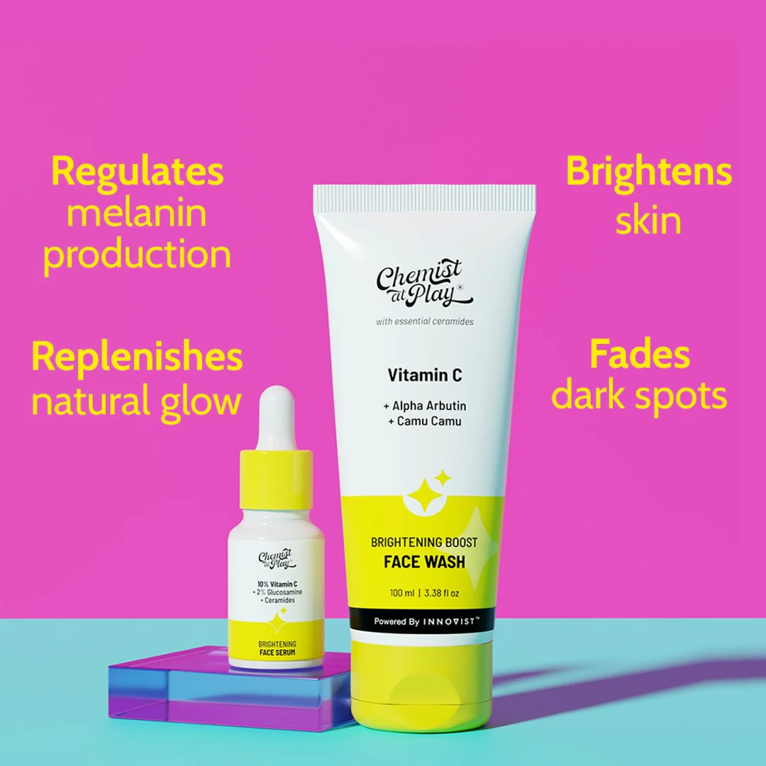 Vitamin C Face Care Combo (Brightening Boost Face Wash - 100ml | 10% Vitamin C Face Serum - 10 ml) - Image 3